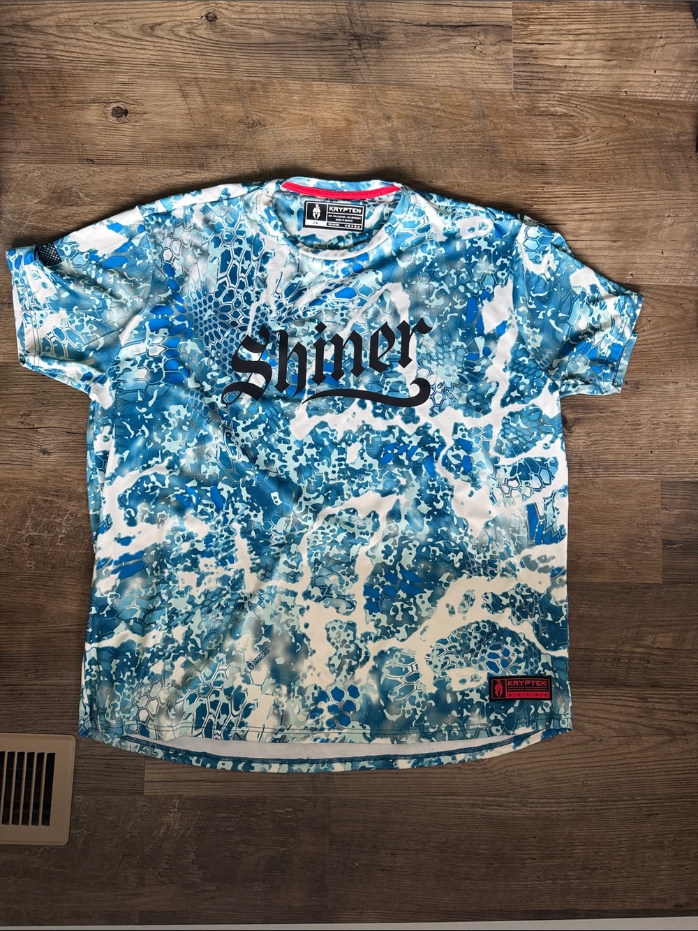 KRYPTEK Blue/White Performance Tee - Shiner logo - 2XL